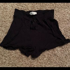 Black flowy shorts